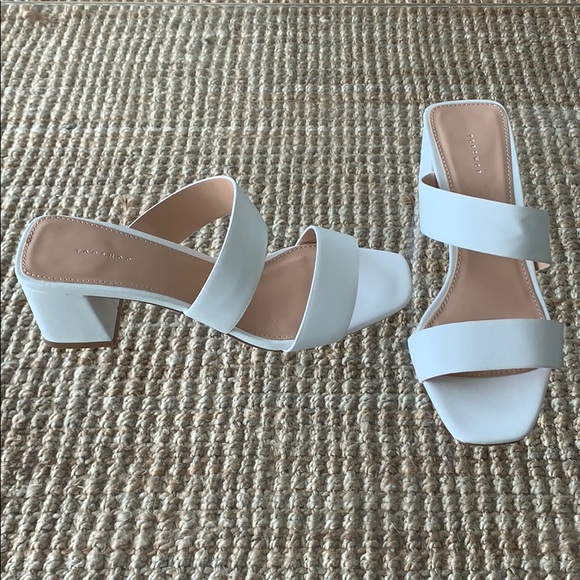 topshop white heeled sandals